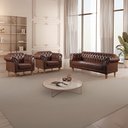Ver imagem 1 de Conjunto 1 Sofá e 2 Poltronas Chesterfield Duque Yescasa