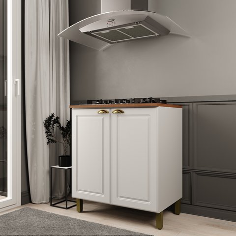 Balcão Cooktop Armário Duas Portas para 4 e 5 Bocas