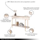 Ver imagem 6 de Aparador Decorativo Amanda 1 Gaveta e 1 Prateleira Pés Metálicos Dourados Off White G18 - Gran