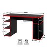 Mesa para Computador Escrivaninha Gamer Mdp 135x60 Netmobil - Vermelho - 4