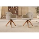 Ver imagem 2 de Kit 02 Cadeiras Eros Giratória Linho