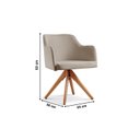 Ver imagem 4 de Kit 02 Cadeiras Eros Giratória Linho