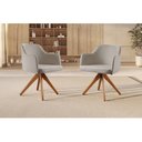 Ver imagem 2 de Kit 02 Cadeiras Eros Giratória Linho