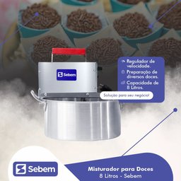 Panela Mexedora de Doces Brigadeiros Elétrica 8 Litros Sebem - 2