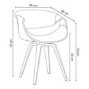 Ver imagem 7 de Kit 2 Cadeiras de Jantar Nicole Homenow Madeira Cor Preto