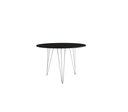 Ver imagem 2 de Mesa de Jantar Redonda 90cm Preta Clips 3 Pés Ferro Branco