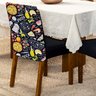 Kit de Capas de Cadeira Jantar Estampadas Ajustável com Elástico 04 Peças - Protetora Cozinha Malha  - 3