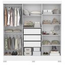 Ver imagem 2 de Cômoda Astral e Guarda Roupa Casal Prático Branco - Demóbile
