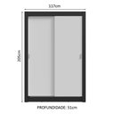 Ver mais imagens de Guarda-roupa Solteiro 2 Portas de Correr 2 Gavetas Preto/branco Vivare Madesa Preto/branco