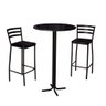 Conjunto Bistrô Mesa com 2 Banquetas Altas Morumbi Preto e Tampo Preto - 2