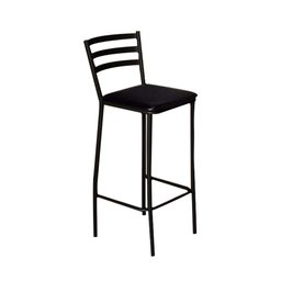 Conjunto Bistrô Mesa com 2 Banquetas Altas Morumbi Preto e Tampo Preto - 3