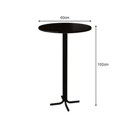 Conjunto Bistrô Mesa com 2 Banquetas Altas Morumbi Preto e Tampo Preto - 6