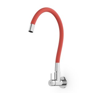 Torneira Cozinha Parede Bica Flexivel Celite Colors Cromado