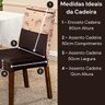 Kit de Capas de Cadeira Jantar Estampadas Ajustável com Elástico 10 Peças - Protetora Cozinha Malha  - 4