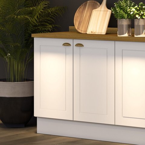 Balcão para Cozinha 2 Portas 80cm com Tampo Emily Espresso Móveis