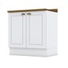 Balcão para Cozinha 2 Portas 80cm com Tampo Emily Espresso Móveis - 3