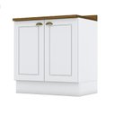 Ver imagem 2 de Balcão para Cozinha 2 Portas 80cm com Tampo Emily Espresso Móveis Branco/HP/Nature
