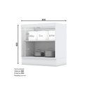 Ver imagem 3 de Balcão para Cozinha 2 Portas 80cm com Tampo Emily Espresso Móveis Branco/HP/Nature