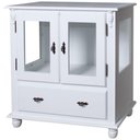 Ver imagem 1 de Cristaleira Baixa Lateral 2 Portas de Vidro 1 Gaveta Imbuia