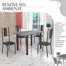 Conjunto Sala de Jantar Bahia Mesa Tubo 120x75cm Tampo Pedra Granito Topázio com 4 Cadeiras - 6