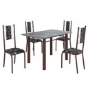 Ver imagem 2 de Conjunto Sala de Jantar Bahia Mesa Tubo 120x75cm Tampo Pedra Granito Topázio com 4 Cadeiras