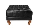Ver imagem 4 de Poltrona Imperador Chesterfield com Puff Decoração Sala Quarto Recepção - Couríssimo Preto