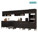Ver imagem 3 de Cozinha Completa Atlanta Capital 17 Portas 3 Gavetas MDP 390cm Preto Touch