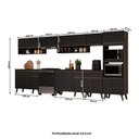 Ver imagem 4 de Cozinha Completa Atlanta Capital 17 Portas 3 Gavetas MDP 390cm Preto Touch