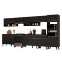 Ver imagem 5 de Cozinha Completa Atlanta Capital 17 Portas 3 Gavetas MDP 390cm Preto Touch