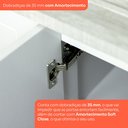 Ver imagem 6 de Balcão para Cozinha 2 Portas 80cm com Tampo Emily Espresso Móveis Branco/Calcare