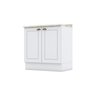 Balcão para Cozinha 2 Portas 80cm com Tampo Emily Espresso Móveis - 3