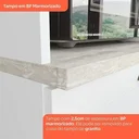 Ver imagem 7 de Balcão para Cozinha 2 Portas 80cm com Tampo Emily Espresso Móveis Branco/Calcare