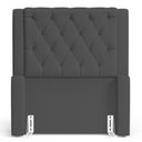 Ver imagem 3 de Cabeceira Atena para Cama Box Solteiro 90cm Capitonê com Frame Suede Cinza - Desk Design