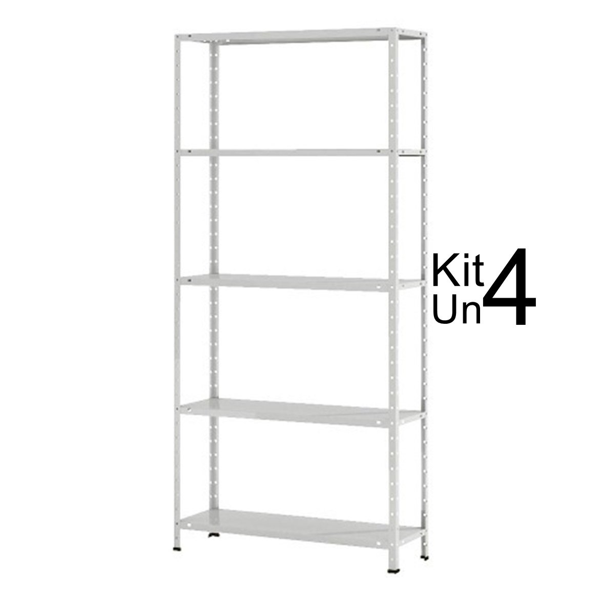 Kit 4 de Estante Aço Com 5 Prateleiras Suporta 100Kg 10071 - 1