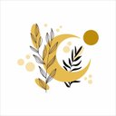 Ver imagem 4 de Adesivo Floral Boho Amarelo Estilo Nórdico 80x68 Minimalista Mod.05