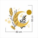 Ver imagem 5 de Adesivo Floral Boho Amarelo Estilo Nórdico 80x68 Minimalista Mod.05