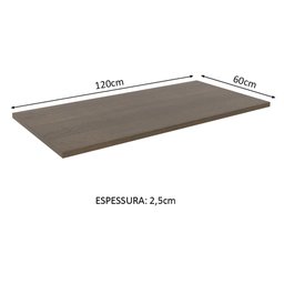Tampo para Balcão de Pia Lux de 120 X 60 Cm Madesa - Rustic - 2