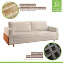 Ver imagem 5 de Sofá Living Encosto Fixo com Almofadas Soltas Julia Mm Top 210cm