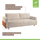 Ver imagem 7 de Sofá Living Encosto Fixo com Almofadas Soltas Julia Mm Top 210cm