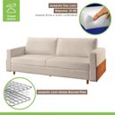 Ver imagem 6 de Sofá Living Encosto Fixo com Almofadas Soltas Julia Mm Top 210cm