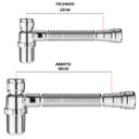Ver imagem 2 de Sifão Sanfonado com Copo 49cm Cromado | Astra | Kit C/ 3 Un