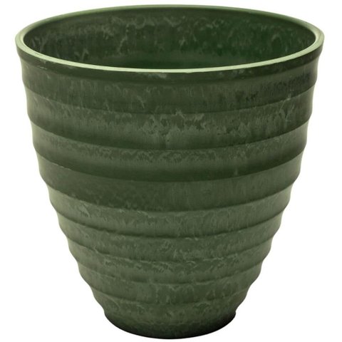 Vaso Cachepot para Plantas Névoa Verde Plástico Lyor 15x7cm Decorativo Jardim