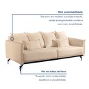 Ver imagem 6 de Sofá Living 2 Lugares 200cm com Base de Ferro Tecido Bouclé Acácia