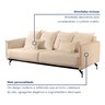 Sofá Living 2 Lugares 200cm com Base de Ferro Tecido Bouclé Acácia - 9