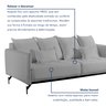 Sofá Living 2 Lugares 220cm com Base de Ferro Tecido Boulé Acácia - 9