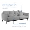 Sofá Living 2 Lugares 220cm com Base de Ferro Tecido Boulé Acácia - 7