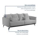 Ver imagem 6 de Sofá Living 2 Lugares 220cm com Base de Ferro Tecido Boulé Acácia Cinza