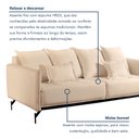 Ver mais imagens de Sofá Living 2 Lugares 220cm com Base de Ferro Tecido Boulé Acácia Bege/Preto