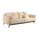 Ver imagem 3 de Sofá Living 2 Lugares 220cm com Base de Ferro Tecido Boulé Acácia Bege/Preto
