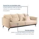 Ver imagem 7 de Sofá Living 2 Lugares 220cm com Base de Ferro Tecido Boulé Acácia Bege/Preto